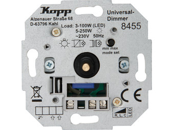 Uniwersalny ściemniacz LED Kopp | RLC 3-100 W