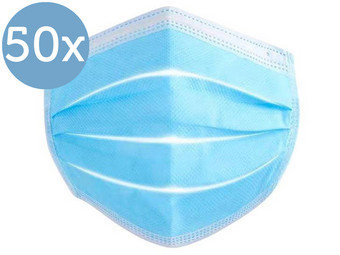 50x Mund-Nasen-Schutz | IIR | Blau