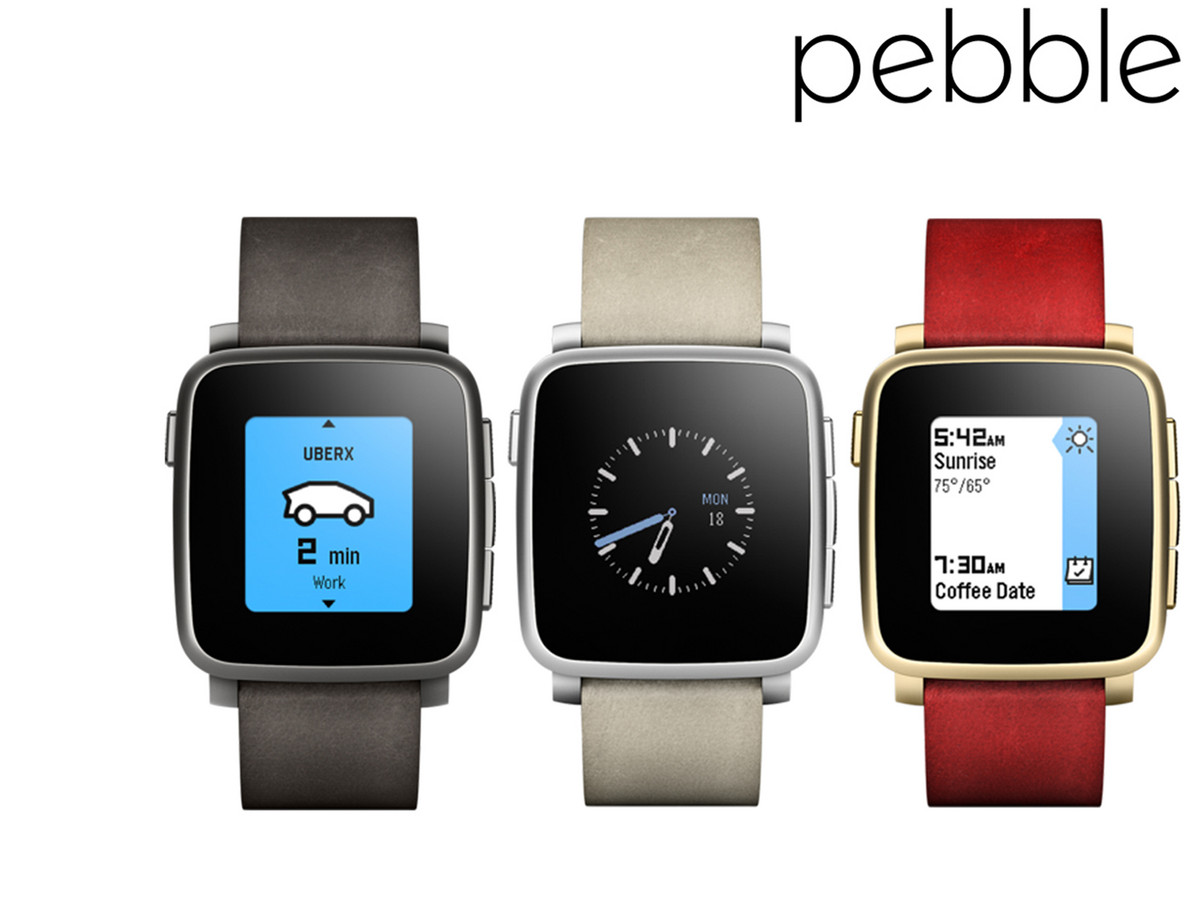 pebble time steel smartwatch