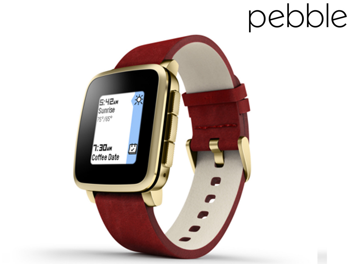 pebble time steel smartwatch