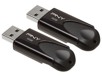 2x PNY Attaché 4 USB-stick 2.0 | 16 GB