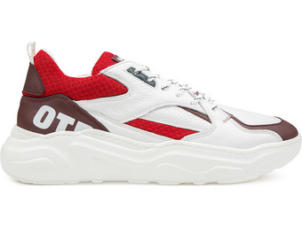 OTP LeaTher Trio Sneakers | Weiß/Rot