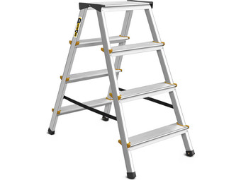 Drabest Dubbele Ladder | 2x 4 Treden