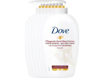 6x mydło w płynie Dove Silk | 250 ml