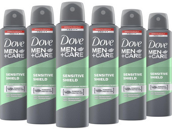 6x dezodorant Dove Sensitive | 150 ml