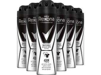 6x dezodorant Rexona Invisible | 150 ml
