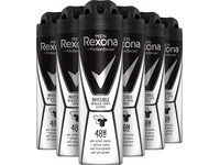 6x Rexona Invisible Black & White Deo