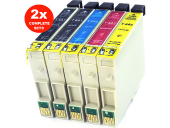 2x Cartridges voor Epson T0441/2/3/4