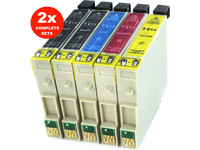 2x Cartridges voor Epson T0611/2/3/4