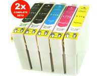 2x Cartridges voor Epson T0711/2/3/4