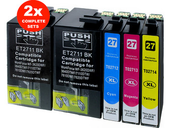 2x Cartridges voor Epson 27XL