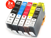 2x Cartridges voor HP364XL Plus PB