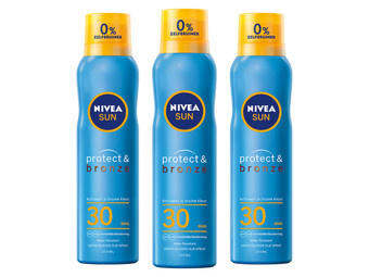 3x mleczko Nivea Sun Protect & Bronze | SPF30