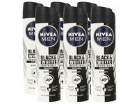 6x dezodorant Nivea Invisible Black White | 150 ml