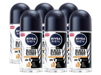 6x dezodorant Nivea Men Black White | 50 ml