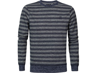 Petrol Striped Sweater| Heren